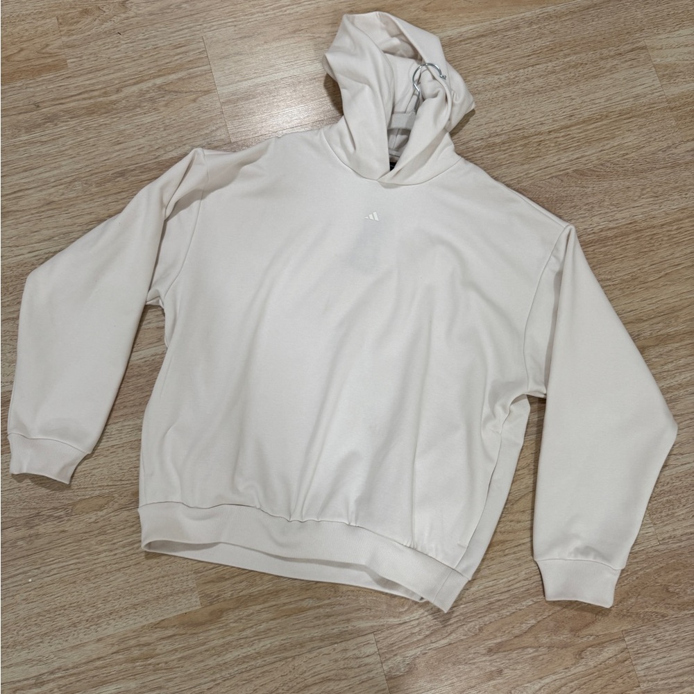 adidas basketball white hoodie men’s medium